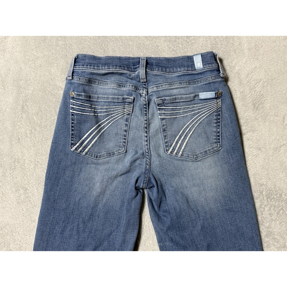 7 For All Mankind Jeans Womens 26 Blue Dojo Trouser Flare *Flaws